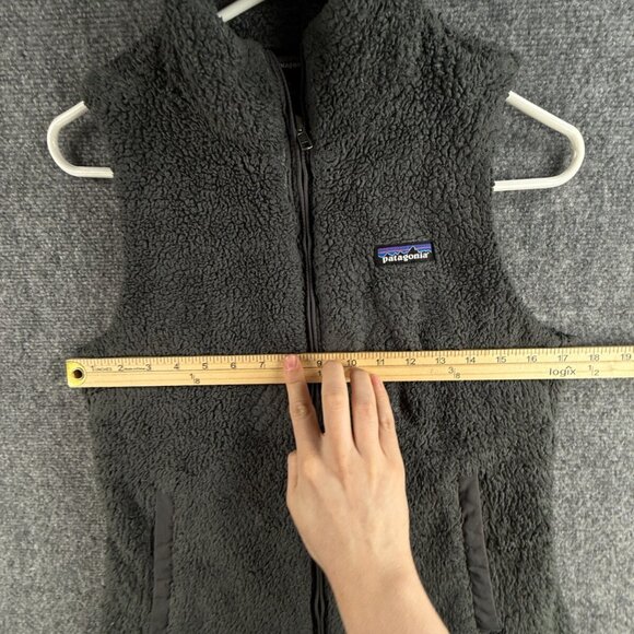 Patagonia Fleece Vest Gray Women Small Full Zip Lined Pockets Chest Los Gatos - Picture 5 of 15
